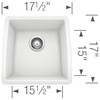 17-In X 17.5-In Single-Basin Granite Undermount Residential Kitchen Sink in White 17-In X 17.5-In Single-Basin Granite Undermount Residential Kitchen Sink in White