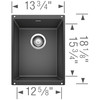 18.11-In X 13.78-In Single-Basin Granite Undermount Residential Kitchen Sink in Anthracite 18.11-In X 13.78-In Single-Basin Granite Undermount Residential Kitchen Sink in Anthracite