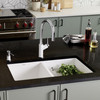 18.12-In X 29.75-In Double-Basin Granite Undermount Kitchen Sink in White