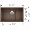 18.125-In X 28.75-In Single-Basin Granite Undermount Residential Kitchen Sink in Cafe Brown 18.125-In X 28.75-In Single-Basin Granite Undermount Residential Kitchen Sink in Cafe Brown