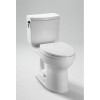 Two Piece Elongated 1 GPF SanaGloss Toilet with Double Cyclone Flush System - Seat Not Included in Cotton