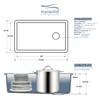 31.75-in x 19.125-in x 9.5-in silQ Granite Kitchen Sink with Super Single bowl, Undermount Installation, in Cafe Latte
