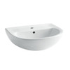 24 Pedestal Lavatory Top without Pedestal Leg with Single Faucet Hole in White