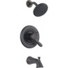 Dual Function Pressure Balanced Bath and Shower Trim with Integrated Volume Control Less Rough-in in Venetian Bronze