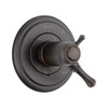 Dual Function Thermostatic Valve Trim with Integrated Volume Control Less Rough-in in Venetian Bronze