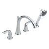 Delta T4738 Roman Tub Filler with Hand Shower in Polished Chrome