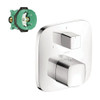 Hansgrohe K15771-01850CR PuraVida Thermostatic Trim with Volume Control and Diverter with Rough-In in Chrome
