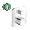 Hansgrohe K15775-01850CR PuraVida Thermostatic Trim with Volume Control with Rough-In in Chrome