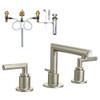 Two-Handle Widespread Bathroom Faucet in Brushed Nickel