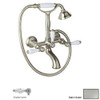 Wall Mount Exposed Tub Filler Faucet in Satin Nickel