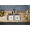 Stainless Steel Double Equal Kitchen Sink 32-in W x 18-in L in Luster Stainless Steel Double Equal Kitchen Sink 32-in W x 18-in L in Luster