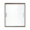 Frameless Sliding Shower Door 70.0625-in H x 56.625-59.625-in W with Frosted Glass in Deep Bronze Frameless Sliding Shower Door 70.0625-in H x 56.625-59.625-in W with Frosted Glass in Deep Bronze