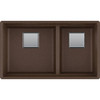 32" Double Basin Undermount Granite Kitchen Sink in Mocha 32" Double Basin Undermount Granite Kitchen Sink in Mocha