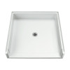 Shower Base 39.375-in L x 39.375-in W with Center Drain in White Shower Base 39.375-in L x 39.375-in W with Center Drain in White