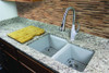 Pull Out Kitchen Faucet with Single Handle, Polished Chrome/White