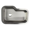 33-in x 22-in x 9-in 16 Gauge Offset Super Single Bowl, Undermount Stainless Steel Kitchen Sink