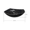 15-in Abstract Shaped Marble Vessel Sink in Black Marble
