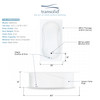 60-in x 32-in x 19-in Drop-in or Undermount Tub and Faucet Kit, White