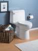 1.6 Gpf Elongated Right Height One-Piece Toilet with Seat, in Bone 1.6 Gpf Elongated Right Height One-Piece Toilet with Seat, in Bone