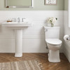 Right Height Elongated One-Piece Toilet with Seat, in White