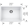 18-in x 25-in Granite 5.5-in Deep Kitchen Sink, in White