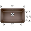 18-in x 30-in Granite 9.5-in Deep Kitchen Sink, in Cafe Brown 18-in x 30-in Granite 9.5-in Deep Kitchen Sink, in Cafe Brown