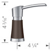Soap Dispenser, in Cafe Brown/Stainless