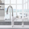 Kitchen Faucet With Pull-Down Spray 1.5 gpm in White/Stainless