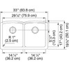 Franke Ellipse ELG120CHA Ellipse Double-Bowl Undermount Sink In Granite Champagne Franke Ellipse ELG120CHA Ellipse Double-Bowl Undermount Sink In Granite Champagne