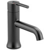 Delta 559LF-BLLPU Trinsic Single Handle Lavatory Faucet in Matte Black Finish, 1.2gpm Flow Rate, Less Pop-Up