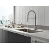 Single Handle Pull-Down Spring Spout Kitchen Faucet with Touch2O Technology in Arctic Stainless Finish