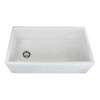 36 in. X 18 in. X 10 in. Super Single Bowl, Farmhouse Fireclay Kitchen Sink, Undermount Installation, In White