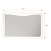 Transolid TLMM4728 47.24 X 1.18 X 27.56 LED-Backlit Contemporary Mirror with Touch Sensor