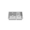 33-in x 19-in x 10-in 16 Gauge 60/40 Double Bowls, Undermount Stainless Steel Kitchen Sink with Low Divide