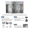 33-in x 22-in x 10-in 16 Gauge 60/40 Double Bowls, Stainless Steel Kitchen Sink with Low Divide, Micro Edge Dual Mount Installation, with FR2 Holes