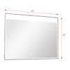 Transolid TLMT3524 35.43 X 1.18 X 23.62 LED-Backlit Contemporary Mirror with Touch Sensor