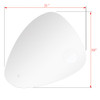 31.38 X 1.14 X 31.97 LED-Backlit Contemporary Mirror with Touch Sensor
