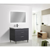 35.43 X 1.18 X 21.65 LED-Backlit Contemporary Mirror with Touch Sensor