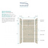Transolid EWKX483696-44 Expressions 36" X 48" X 96" 6-Piece Shower Wall Trimmable Kit with Extension Kit, In Sea Fog