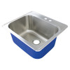 Transolid K-MTSB252212-MR2 Meridian Stainless Steel 25-in x 22-in x 12-in Laundry/Utility Sink Kit with 2-Hole in Brushed Finish