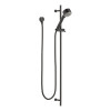 Hand Shower Package Includes Slide Bar, Hose, and Wall Supply in Matte Black
