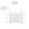 Transolid EWK604872-39 Expressions 48" X 60" X 72" 3-Piece Tub/Shower Wall Kit, In Grey