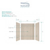 Transolid EWK604872-45 Expressions 48" X 60" X 72" 3-Piece Tub/Shower Wall Kit, In Bleached Oak