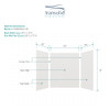Transolid EWK606072-39 Expressions 60" X 60" X 72" 3-Piece Tub/Shower Wall Kit, In Grey