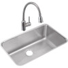 30-1/2" x 18-1/2" x 10" 18 Gauge Stainless Steel Single Bowl Undermount Sink and Faucet Kit in Lustrous Satin