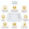 30-in x 20-in x 10-in Super Single Bowl with Reversible (Roman/Plain) Front, Farmhouse Fireclay Kitchen Sink, Undermount Installation, in White