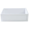 Transolid Abilene 30in x 20in Undermount Single Bowl Farmhouse Fireclay Kitchen Sink with Reversible (Country/Plain) Front, in White