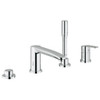 Grohe 23048003 Eurostyle Cosmopolitan Four-Hole Bathtub Faucet with Handshower in StarLight Chrome Grohe 23048003 Eurostyle Cosmopolitan Four-Hole Bathtub Faucet with Handshower in StarLight Chrome