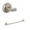 Rohl MBG1/24PN Graceline 24-in Wall Mount Single Towel Bar, Polished Nickel