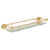 Wall Mount Glass Vanity Shelf in English Gold